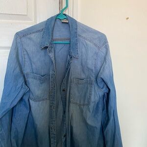 Faded Glory Blue Lightweight Denim Shirt Jacket